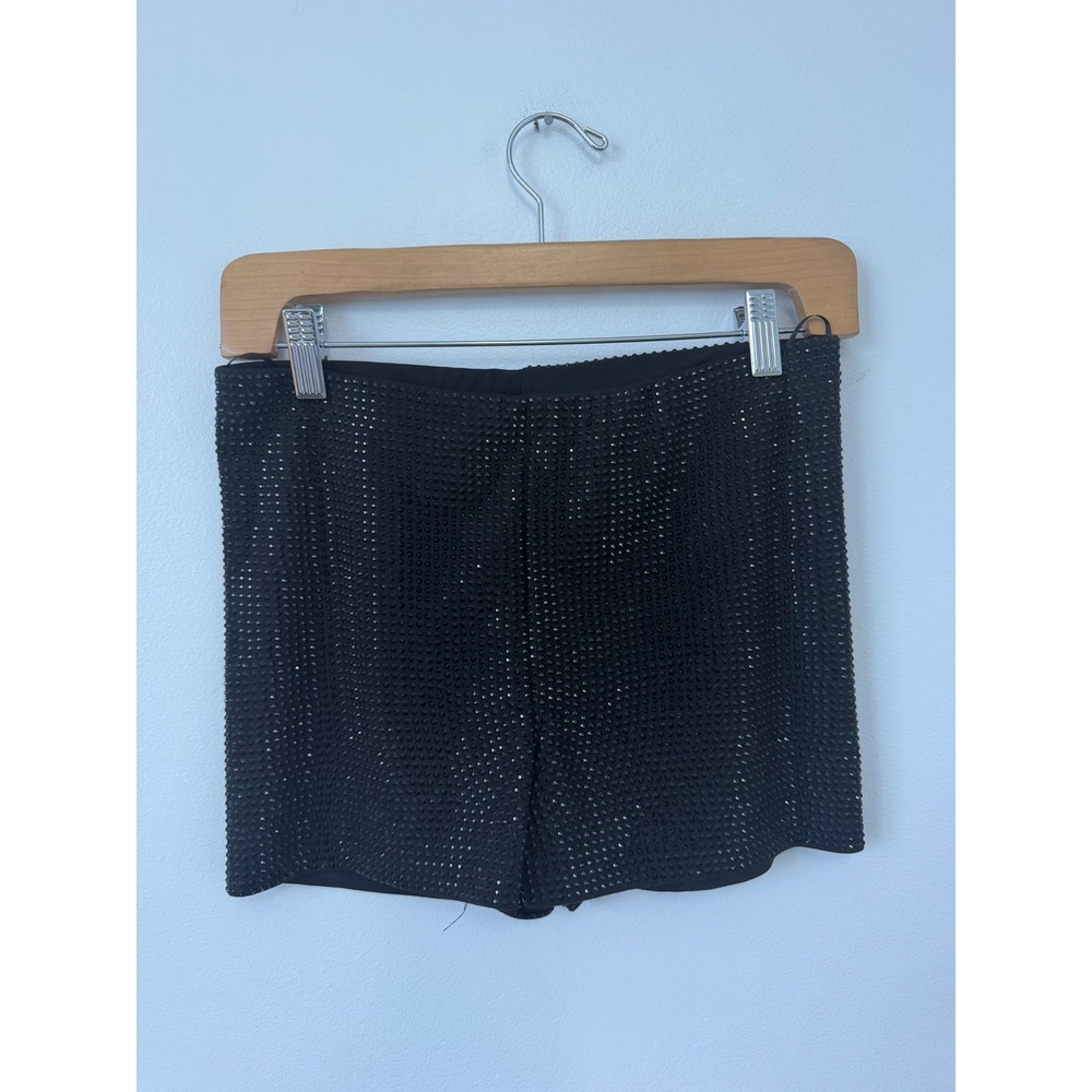 Papermoon Women's Sequin Bedazzled Shorts – Black – Size Medium – NWT